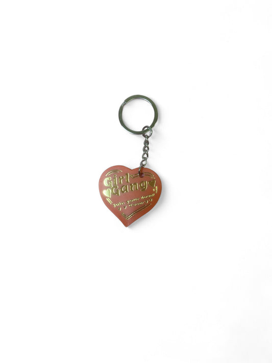 Girl gang keyring orange