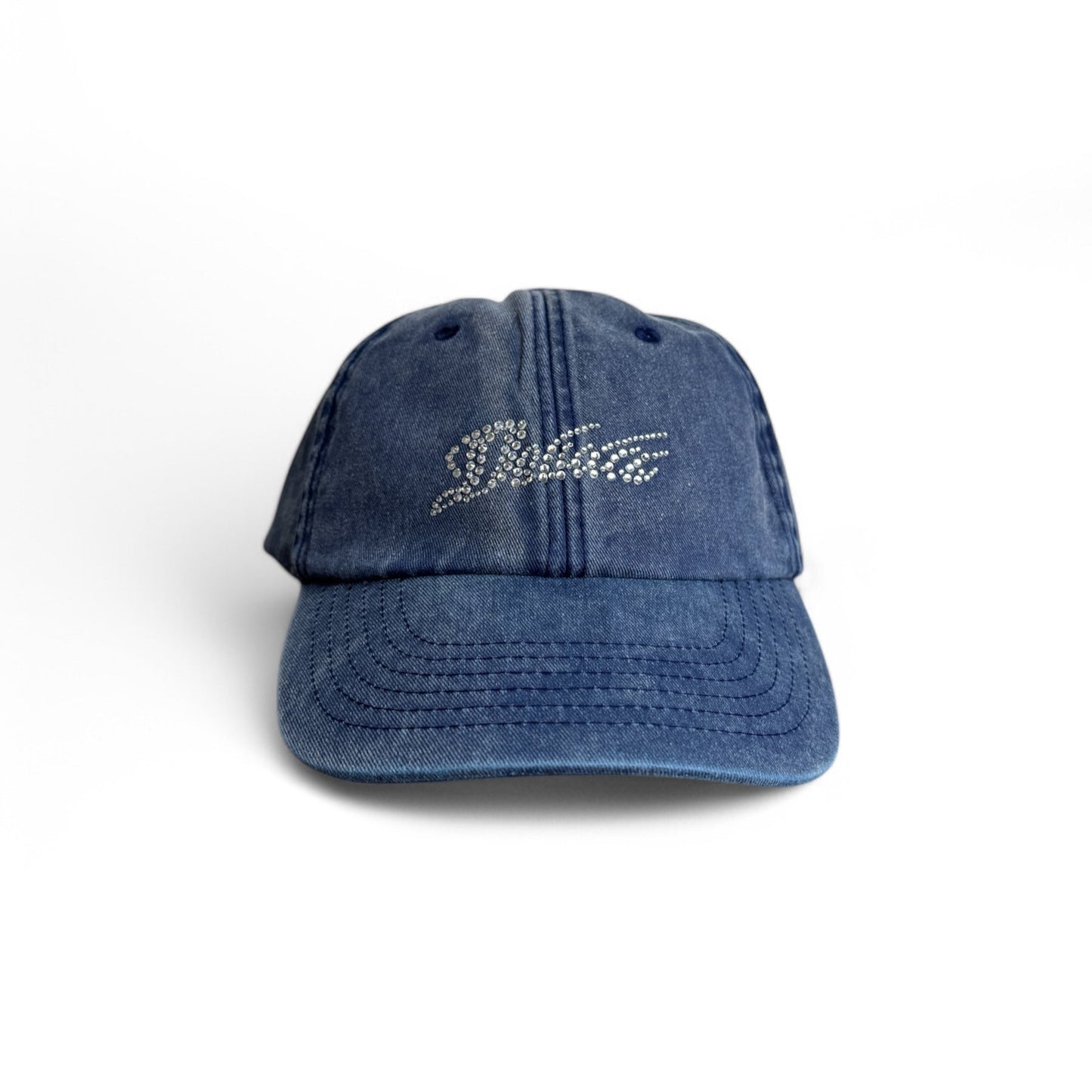 DELULU strass cap / jeans-optik