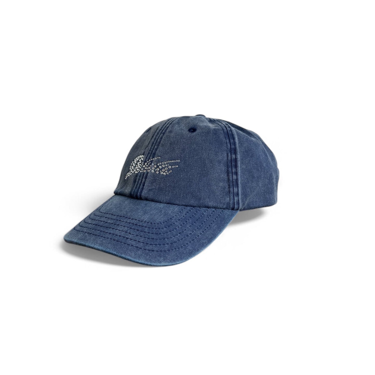 DELULU strass cap / jeans-optik